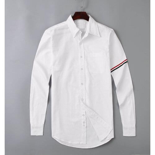 New Nice Men Oxford Classic Colorful striped Fashion Cotton Casual Shirts Shirt high quality Pocket long-sleeves Top M 2XL #M52