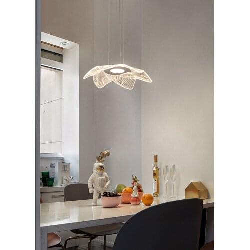 Nordic Minimalist LED Pendant Lights Creative Balcony Restaurant Bedroom Bar Luxury Personality Acrylic Suspension Luminaire