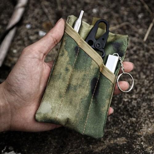 Outdoor Sports Camouflage Belt Bag Tactical Coin Purse Tactical Running Portable EDC Tool Storage Hand Bag Hiking Accessories