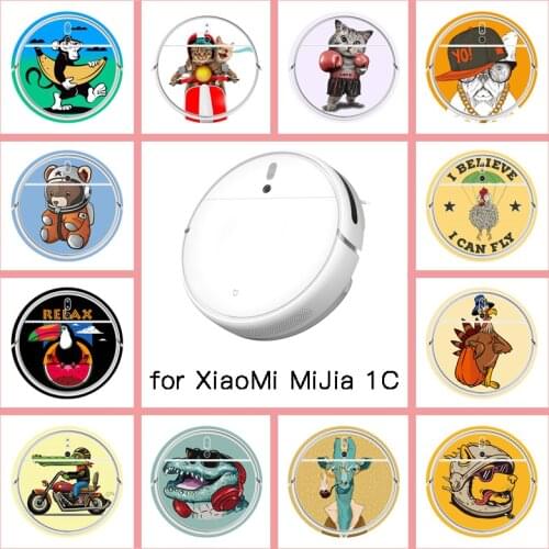 Provide Customized Custom Vinyl Animal Sticker for xiaomi Robot MiJia Robotic 1C Mop Vacuum Cleaner Skin Spare Parts Accessories
