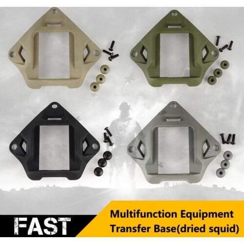 Military Airsoft Tactical Helmet Accessories ABS Multifunctional Equipment Transfer Base(Dried squid) for hunting fast helmet