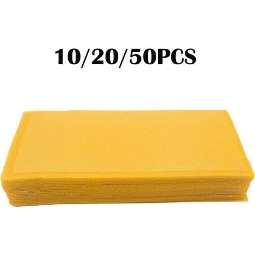 14*10CM 10/20/50pcs Beeswax Foundation Liquid Honeycomb Wax BeesWax Frame Paper Honeycomb Garden Bee Wax Board Beekeeping Tool