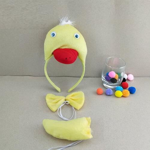 Animal Headband Bow Tie Tail Paws Gloves Duck Cosplay Costume Set Kids Adults Party Dress Halloween Christmas