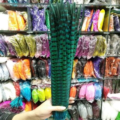 High Quantity Wholesale 10 Pcs Sky Blue Pheasants Feathers 18-20inches/45-50cm Stage Performances Wedding Decoration Accessories