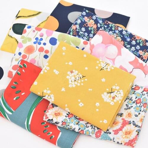 145x50cm Spring Summer Cotton Fruit Poplin Sewing Fabric Making Womens Wear Dress Children Clothing Home Clothes Cloth