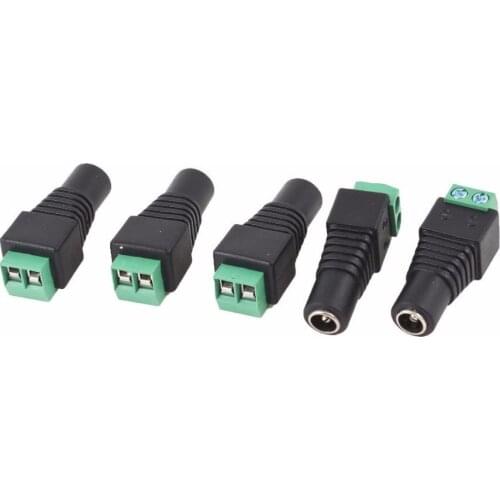 5.5mm x 2.1mm DC power connector Female socket Jack Plug for CCTV Camera ,free shipping