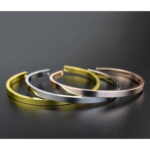 5PCS Copper Alloy Cuff Bracelet Bangle Blank for Diy Laser Engraving Bracelet Base Handmade Charm Jewelry Findings Accessories