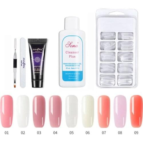 5Pcs Nail Gel Extension Set Nail File 15ml Nail UV Gel Nail Art Pen Professional Nail Extensions Tool Kit DIY Nail Art Tool