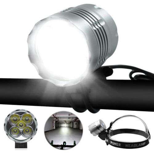 WasaFire 5* XML T6 Bike Light 7000 Lumen LED Bicycle Light Headlamp Cycling MTB Headlight + 9600mAh Battery Pack + 8.4V Charger