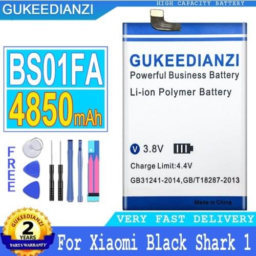 4850mAh GUKEEDIANZI Battery BS01FA For Xiaomi Black Shark 1 Shark1 Black Shark Dual SIM TD-LTE/ SKR-A0 AWM-A0 Big Power Bateria