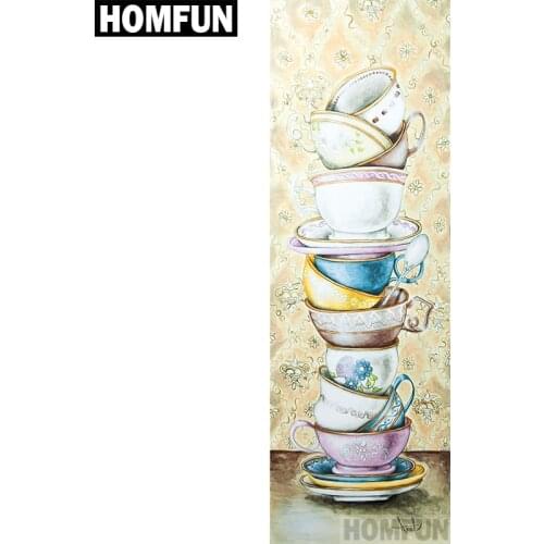 HOMFUN Full Square/Round Drill 5D DIY Diamond Painting "Color Bowls Kitchen" 3D Embroidery Cross Stitch 5D Decor Gift A00647