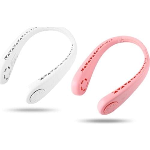 Mini Bladeless Fan Neck Fan USB Rechargeable Hanging Neck Around Wearable for Home Outdoor Fan Mute Sports