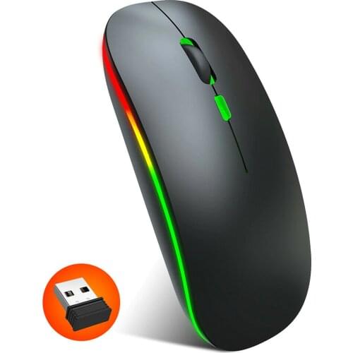 BENTOBEN 2.4GHz Wireless Mouse Optical USB Gaming Mouses 1600DPI Rechargeable Mute Mice For PC Laptop