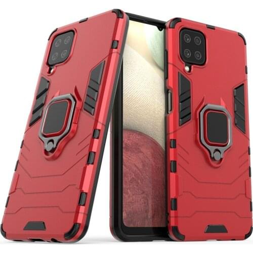 Case on for Samsung M12 Case Samsung M 12 Armor Rubber Shockproof Magnetic Stand Hard Cover