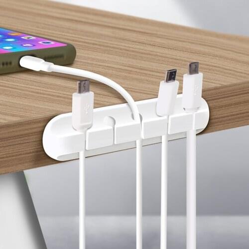 Cable Manager Silica Gel Flexible USB Winder Desktop Storage Use Keyboard Headset Cable Holder Organizer Headphone Stand Desk