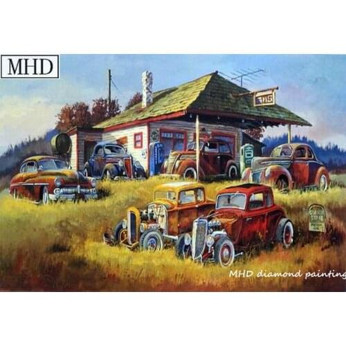 MHD Full Square / Round DIY Diamond Painting Car House New 3D Diamond Embroidered Mosaic Cross Stitch Decoration Kit