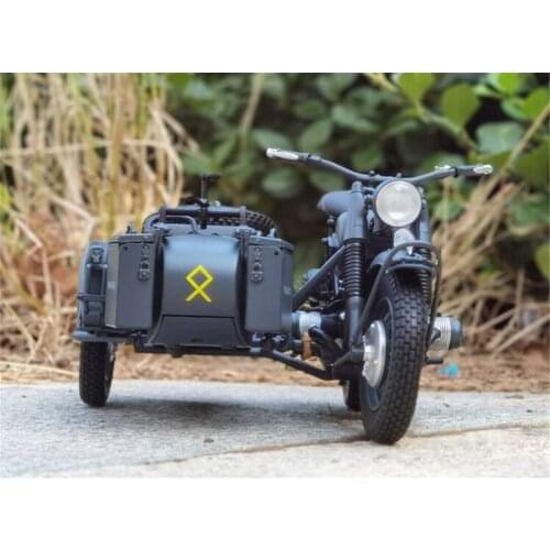 SCHUCO 1:10 For BMW R75 World War II Germany Tricycle Motor Diecast Motor Model Gift Collection Ornament Display Metal,Plastic