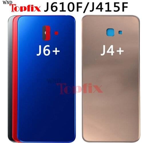 NEW For SAMSUNG Galaxy J4+ Back Battery Cover J4 Plus J4 Plus Door Rear Glass Housing Case 6.0" For SAMSUNG J6+ Battery Cover