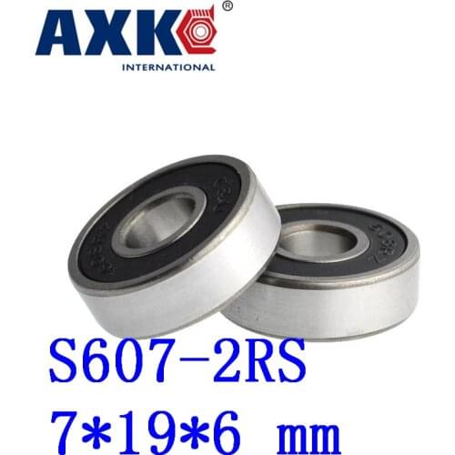 Thrust Bearing 10pcs Free Shipping Sus440c Environmental Corrosion Resistant Bearings (rubber Seal Cover) S607-2rs 7*19*6 Mm
