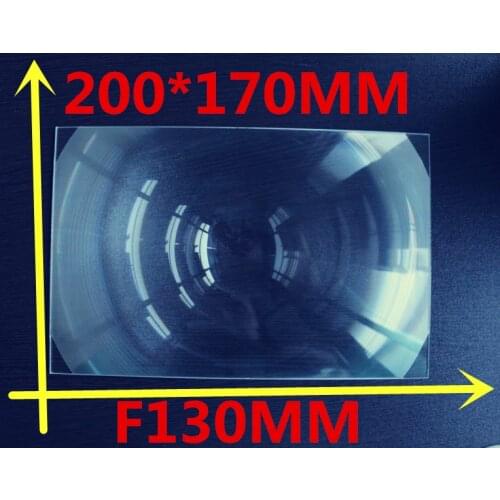 Size 200*170MM Focal length 130 mm Acrylic fresnel Lens Rectangle Concentrated amplification fresnel lens solar 2 pcs/lot