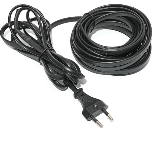 1~10m Self Regulating Heating Cable Water Pipe Anti-Freeze Protection with EU Plug Pre-assembled Heating Wire