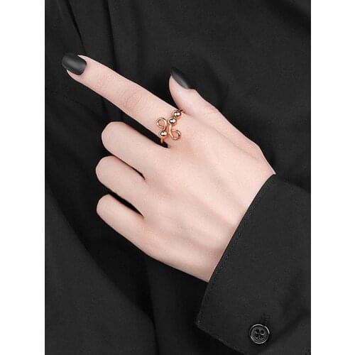 Bead Spinning Ring Adjustable Spiral Relaxing Finger Ring Ladies Fashion Party Street Anti Anxiety Rings Trendy Decoration