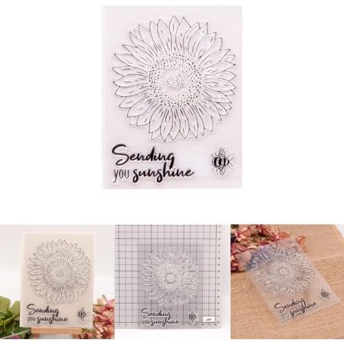 Flower Bee Seal Stamp with Cutting Dies Stencil DIY Scrapbooking Embossing Photo G6DB
