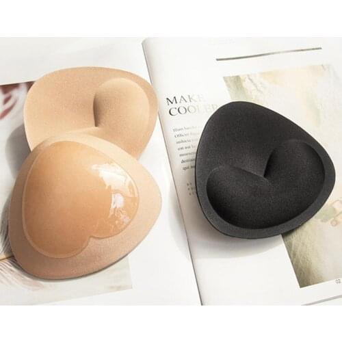 1 Pair Women Bikini Push Up Silicone Sponge Bra Pad Breathable Chest Pad Insert Silicone Pads For Swimsuit Padding Accessories