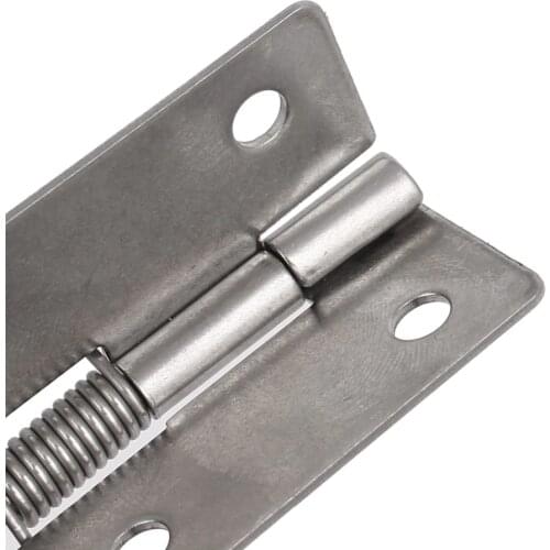 Uxcell 65mm Length 1mm Thick 304 Stainless Steel Spring Butt Hinge Cabinets Drawer Door 1PCS Hot Sale
