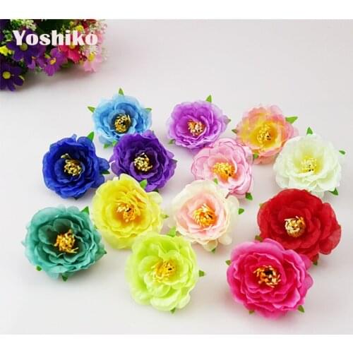 Yoshiko 10PCS Artificial Rose Silk Flowers Decoration for Wedding Party Home DIY Gift Decoration Bridal Fake Flowers