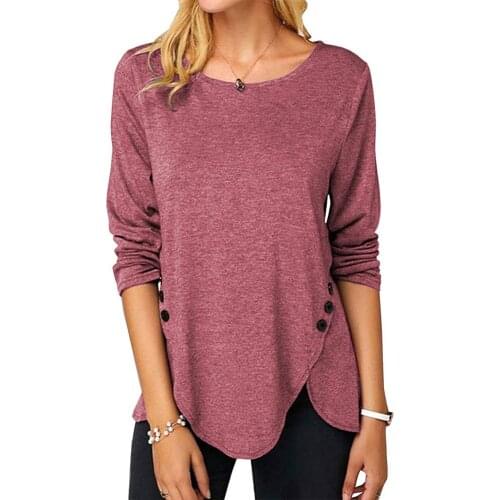 Womens Blouse Shirts Autumn Clothing Female Long Sleeve O- Neck T Shirt Women Basic Solid Tops Patchwork Lady tees & tops