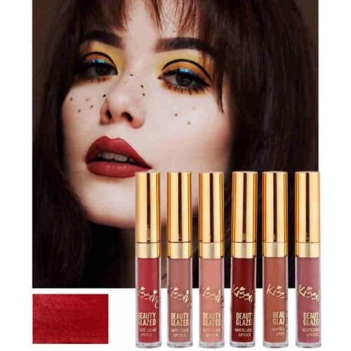 Women Beauty Liquid Makeup Matte Lipstick Lip Kit Gloss Long Lasting Lipstick Cosmetics Lip Gloss Beauty Waterproof Lip Gloss