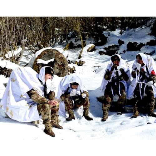 Premium Snow Cloak Winter Cape Outdoor Hiding White Camo Suit Poncho Costume