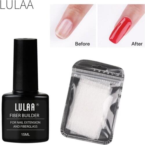 10/20pcs Ultralight Nail Extension Nail Fiber Glass Transparent UV Gel Nail Care Sticker Gel Nail Art Tool Set Nail Form TSLM2