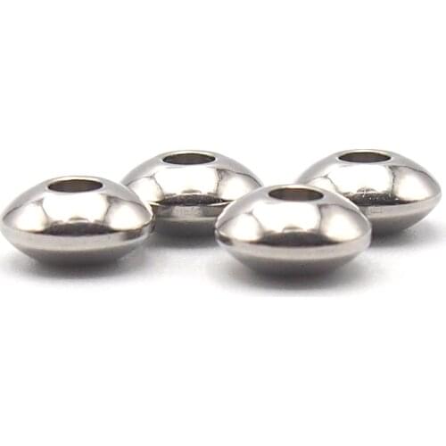 10pcs 6/7/8mm 316L Stainless Steel Jewelry Making DIY Disc Shape Necklace Bracelet Spacer Metal Loose Beads