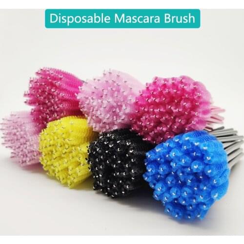 100 Pcs Disposable Mascara Wands Mini Lashes Brushes Mascara Applicator Micro Spoolie Brushes for Eye Lash