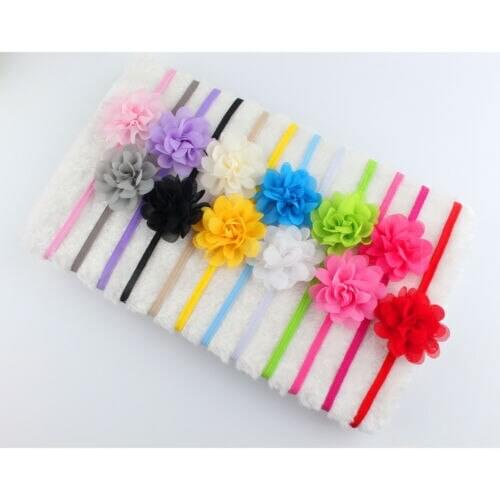 12Pcs Baby Girl Flower Hairband Soft Elastic Headband Hair Accessories Band