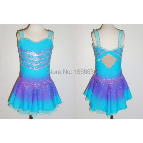 2016 Hot Sales Figure Ice Skating Dresses For Girls New Brand Vogue Figure Skating Competition Customized Dress DR2963