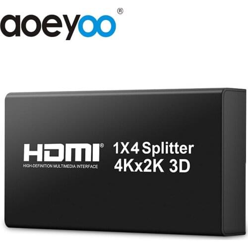 AOEYOO Converter HDMI 1 In 4 Out Splitter Switcher Converter HDMI Splitter 4K HDMI Splitter Switch 1X4 With Audio For PS4