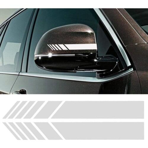Car Rearview Mirror Decal Stripe for audi a5 vw t5 transporter skoda kodiaq peugeot 508 land rover defender ford mustang renault