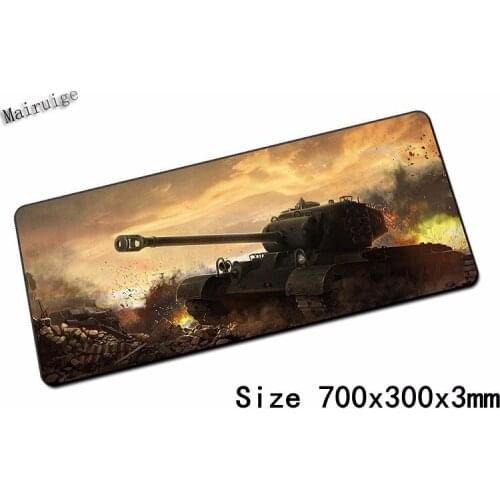 Mairuige World of Tanks Battle Large Size Mouse Pad Plain Extended Water-resistant Anti-slip Natural Rubber Gaming Mousepad Desk