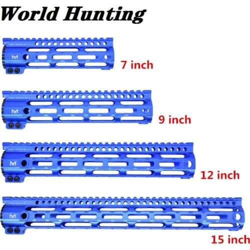 Blue High-quality AR-15 M4 MLOK 7" 9" 12" 15" inch Slim Free Float Handguard Picatinny Rail Mount Bracket