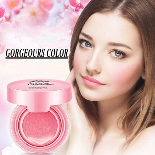 HOREC Brand 2018 with Puff Mirror Cheek Silky Felt Liquid Blusher 3 colors Blush Air Cushion Highly Pigment Natural-looking
