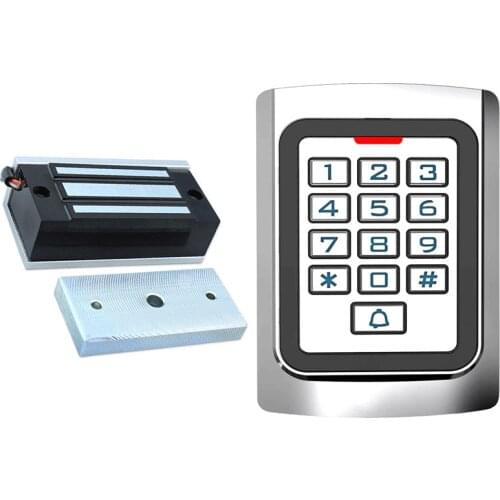 Access Control gate motor Keypad/RFID Reader 125KHz Wiegand 26 Outdoor IP68 +60KG magnetic lock
