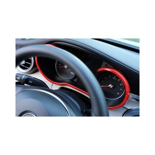 Red Inner Dashboard Meter Cover 1pcs For Mercedes Benz C Class W205 2014 - 2018