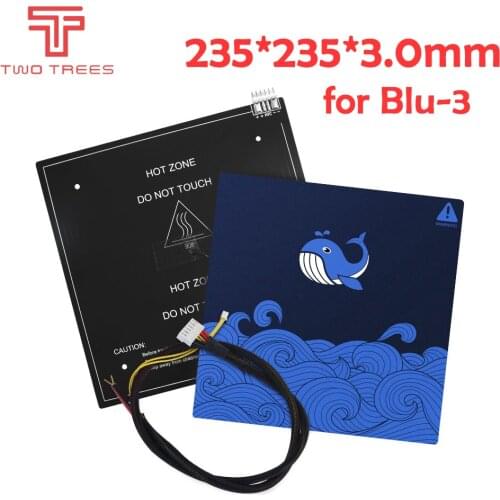 24V Upgraded heatbed 235*235*3mm 24V 220W Aluminum Heated Bed hotbed With terminal for 3d printer BLUER parts