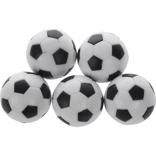 XSXS--5x Plastic 32mm Soccer Indoor Table Football Ball Replace Black+white