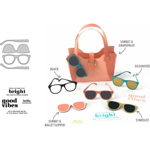 Sun glasses Clear Stamps and cutting dies for DIY Scrapbooking/Card Making/Kids Christmas Fun Decoration Supplies