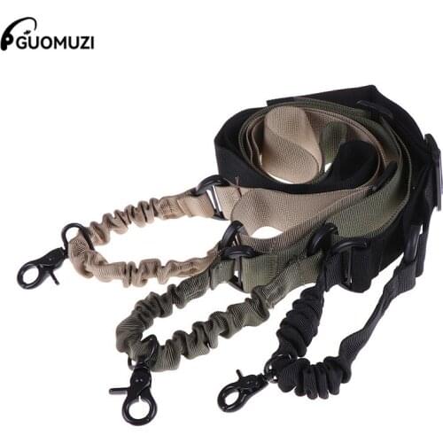 Tactical Gun Sling Adjustable 1 Single Point Bungee Quick Release Rifle Strap System for Airsoft Hunting Military Strap