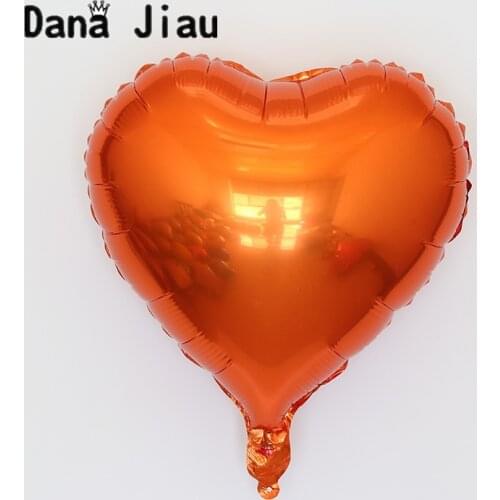 18inch orange heart Foil Balloon wedding happy Birthday Party Decoration Air Balloons holiday event inflate Baloon toy